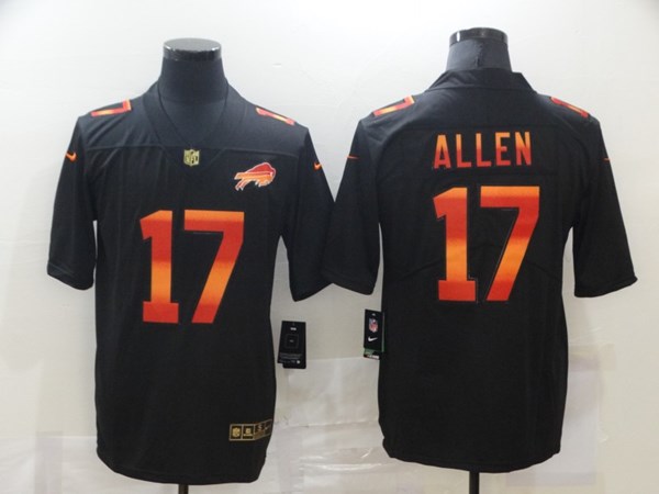 Men's Buffalo Bills #17 Josh Allen Black NFL 2020 Fashion Limited Stitched Jersey